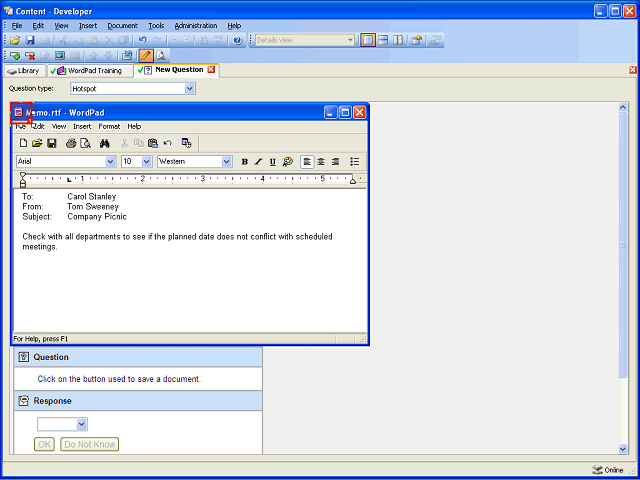 Screen image of this step