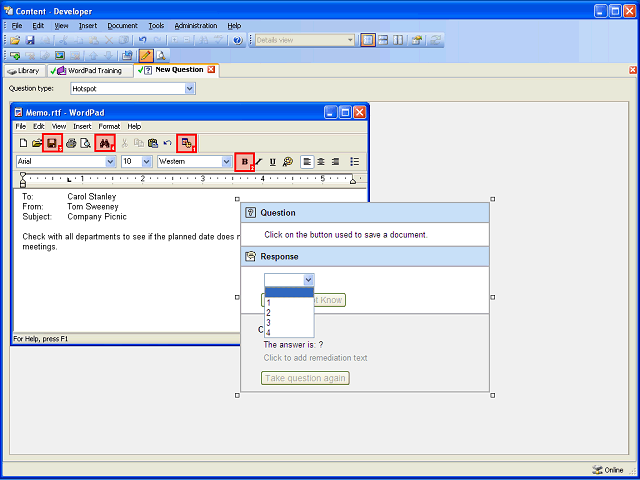 Screen image of this step