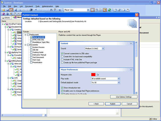 Screen image of this step