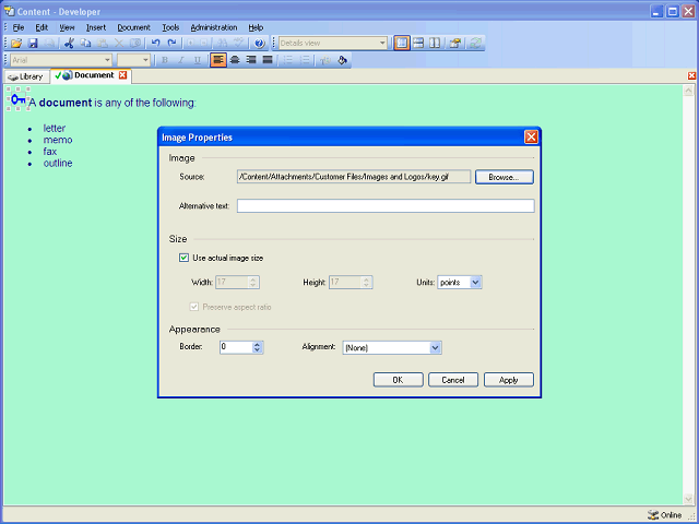 Screen image of this step