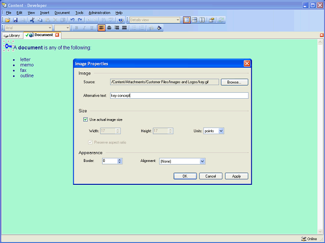 Screen image of this step