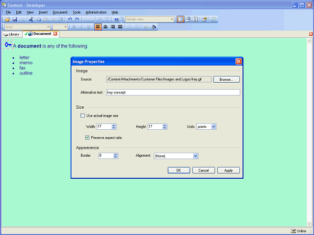 Screen image of this step