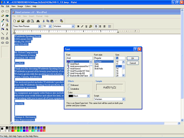 Screen image of this step