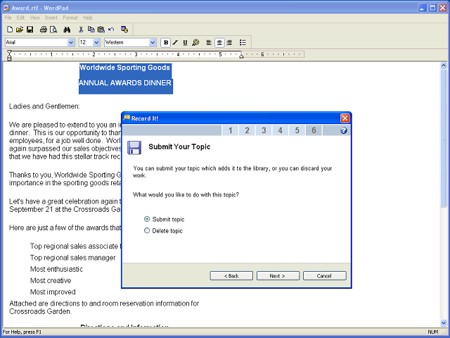 Screen image of this step