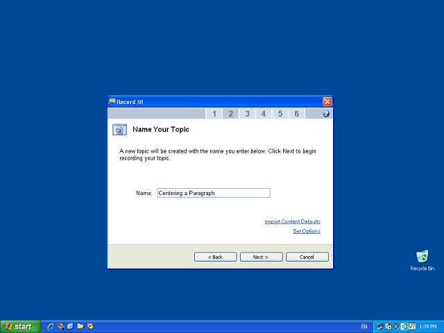Screen image of this step
