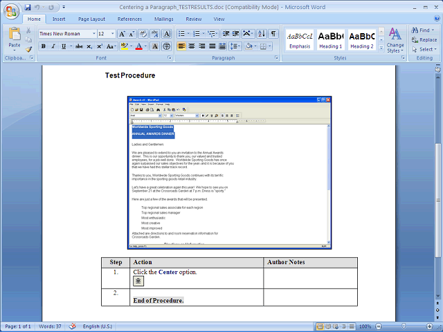 Screen image of this step