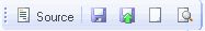 Source, Save, Save As, Preview Toolbar icons