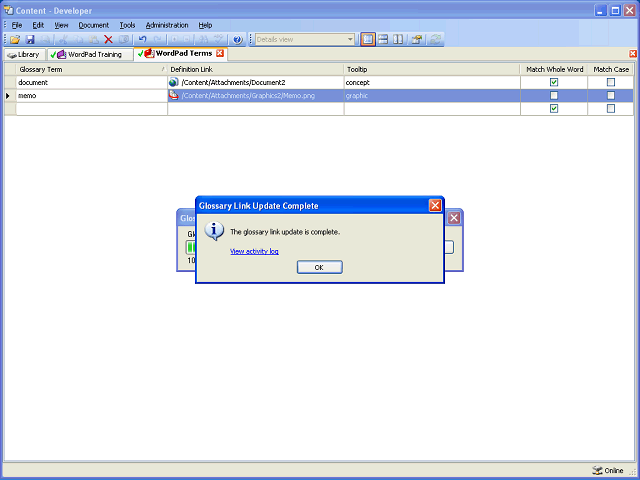 Screen image of this step