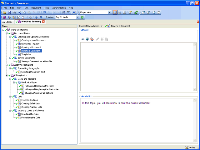 Screen image of this step