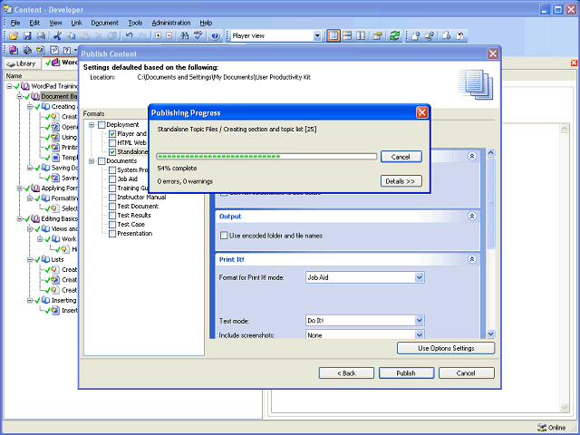 Screen image of this step