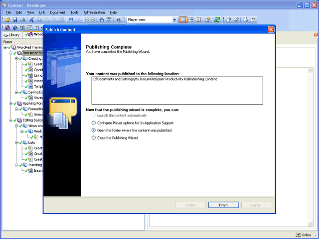 Screen image of this step