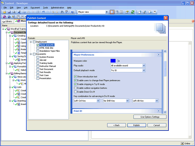 Screen image of this step