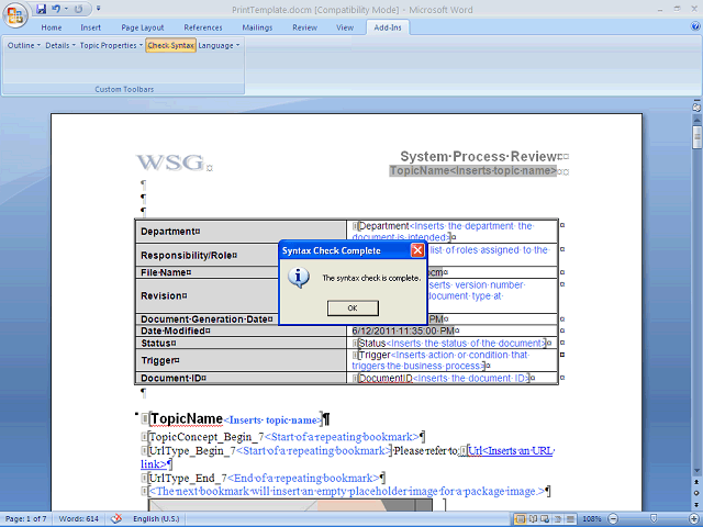 Screen image of this step