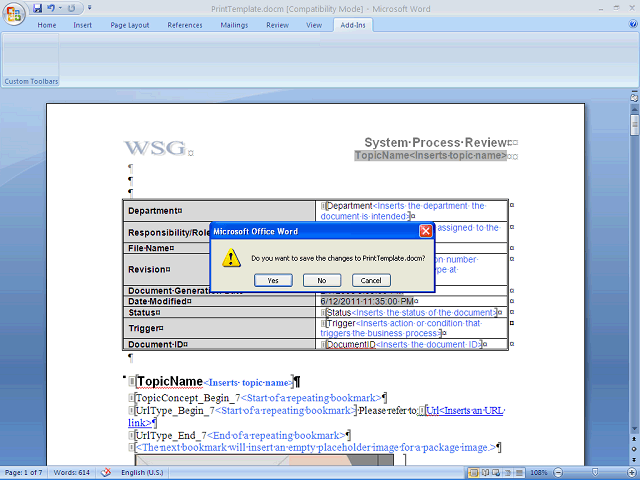 Screen image of this step