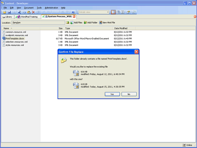 Screen image of this step