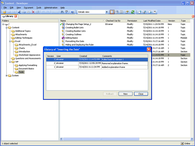 Screen image of this step