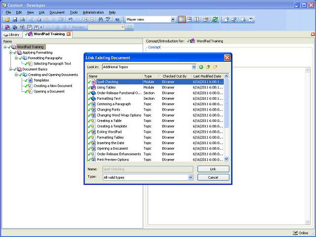 Screen image of this step