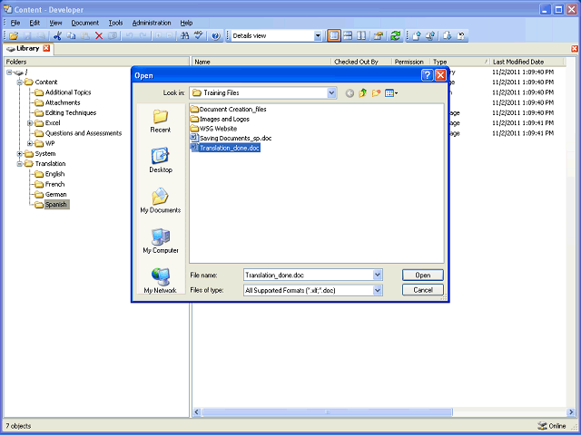 Screen image of this step