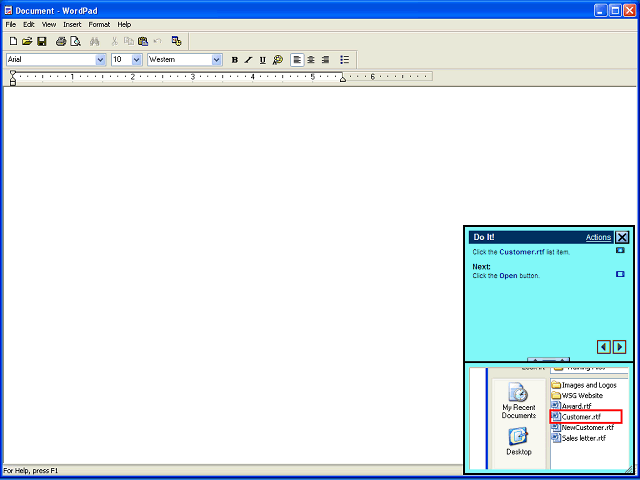 Screen image of this step