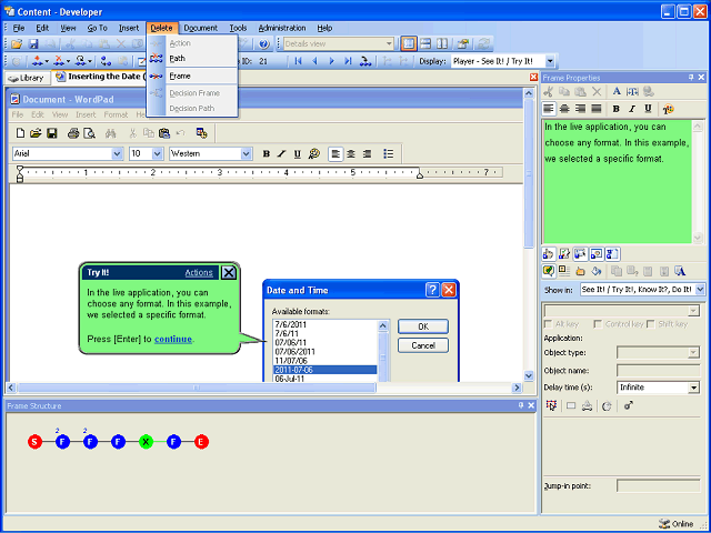 Screen image of this step