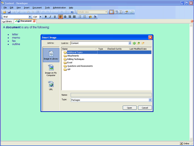 Screen image of this step