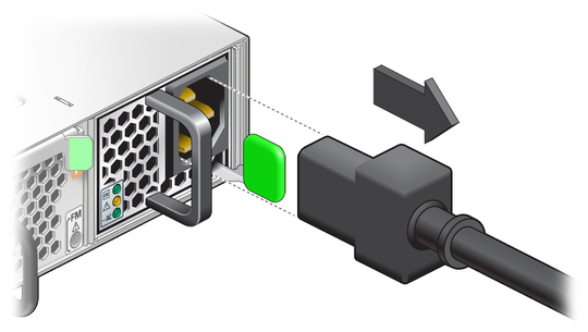 image:Figure shows the power cord being removed.