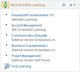 Most Enrolled Learning pagelet