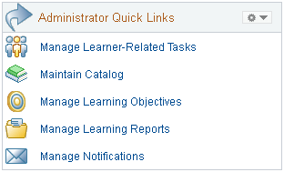 Administrator Quick Links pagelet