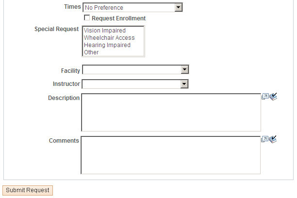 Request Learning page (2 of 2)