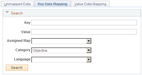 Key Data Mapping page