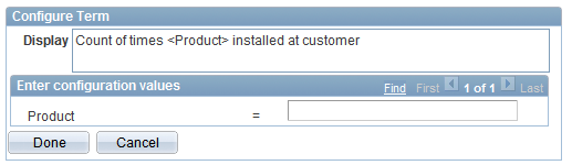 Configure Term section