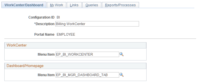 Configure Pagelets â WorkCenter/Dashboard page