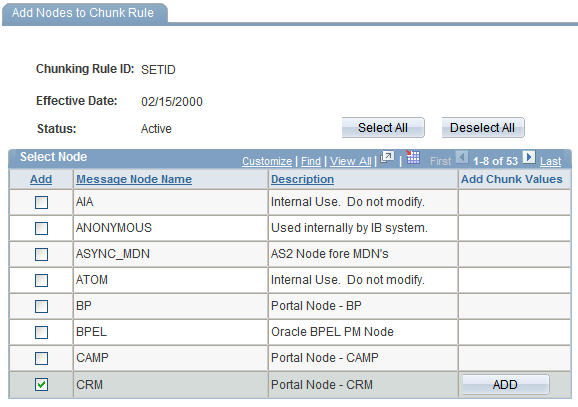 Add Nodes to Chunk Rule page