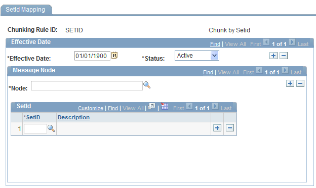 SetId Mapping page