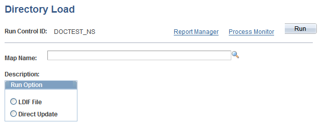 Directory Load page