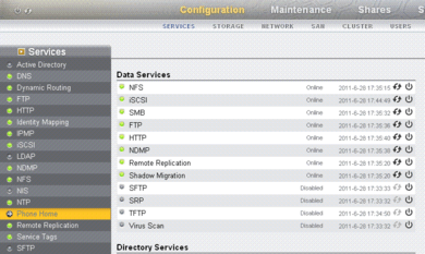 image:Graphic showing the Phone Home Tab on the List of Services page.