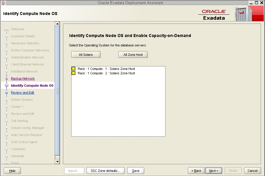 image:Graphic showing the Identify Compute Node Operating System                                 page.