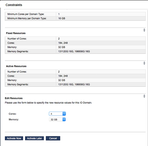 image:Screen shot showing the Edit I/O Domain page.