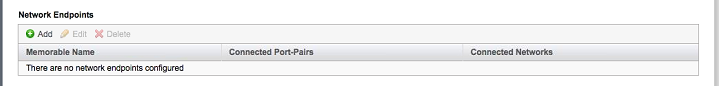 image:A screen shot showing the Added Network Resources table.