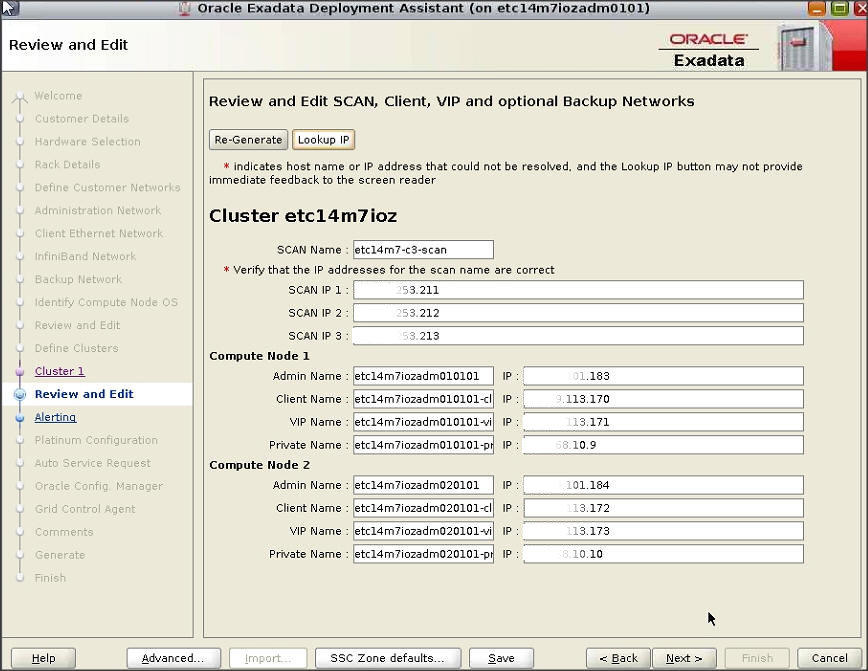 image:A screen shot showing the Review and Edit page.