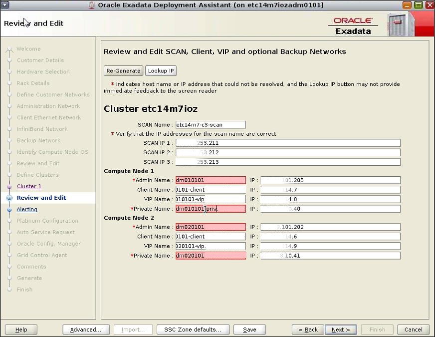 image:A screen shot showing the Review and Edit page.