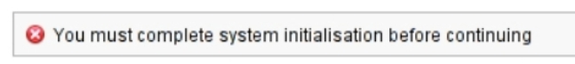 image:Captura de pantalla en la que se muestra la advertencia de inicialización.