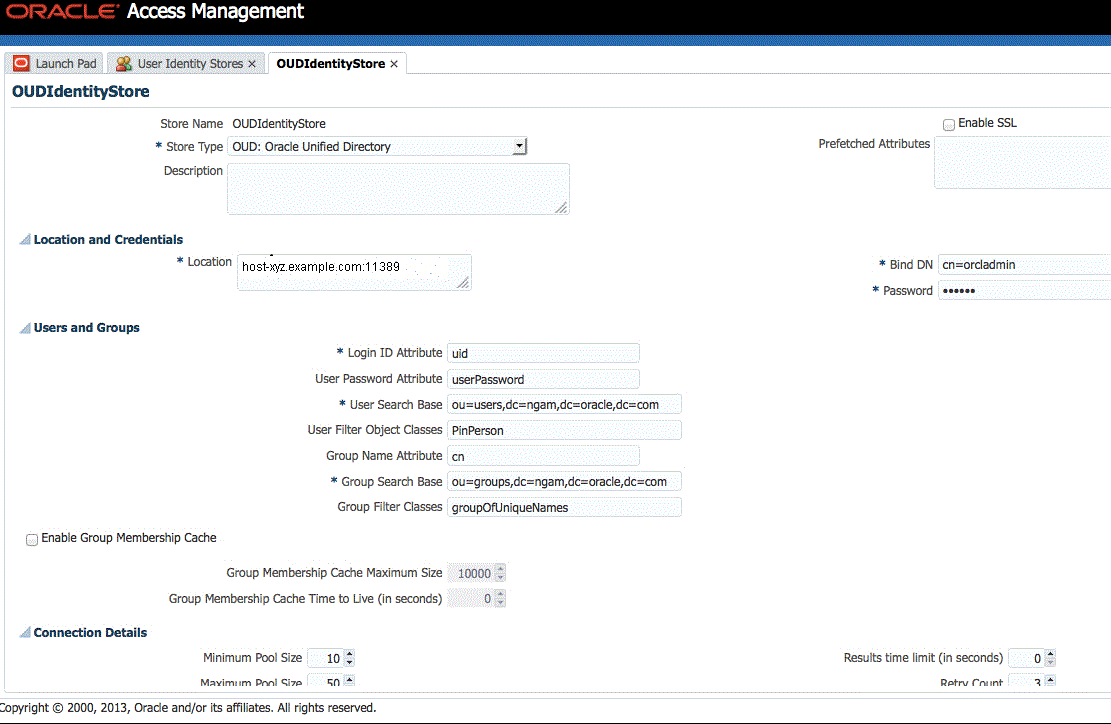 Creating an IdentityStore in the console