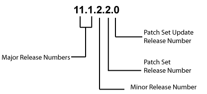 Example of an Oracle Release Number