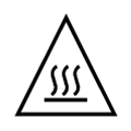This icon indicates a hot surface.