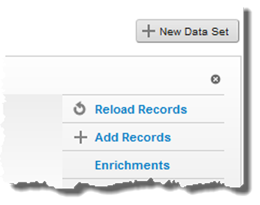 New Data Set option on the Data Sets page