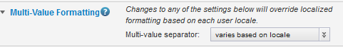 Multi-Value Formatting configuration for a view attribute