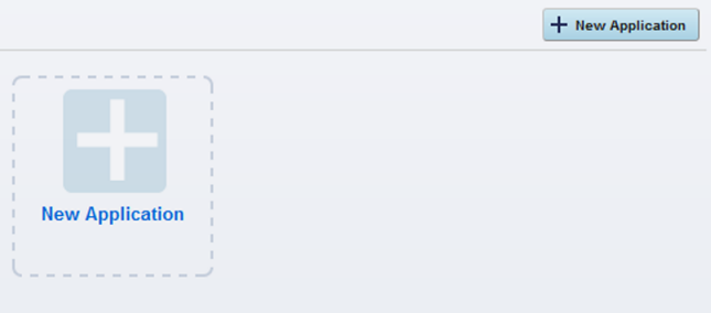 New Application options on the Discovery Applications page