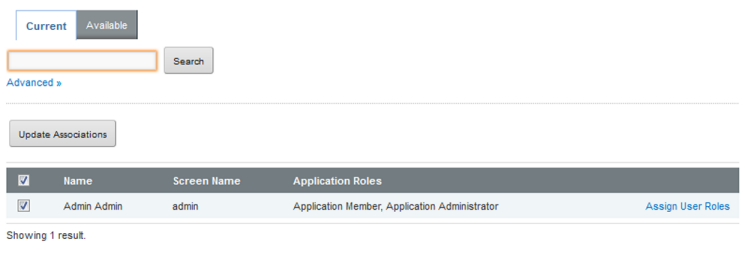 Current tab on the application members page