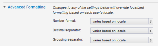 Advanced Formatting options for a numeric value